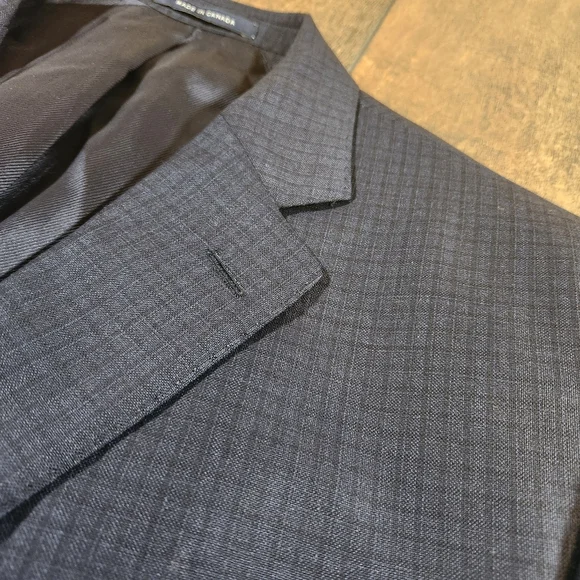 Loro Piano Super 130's Cremieux Blazer Men 44L Blue Grid Check Sport Coat Jacket - Picture 2 of 10
